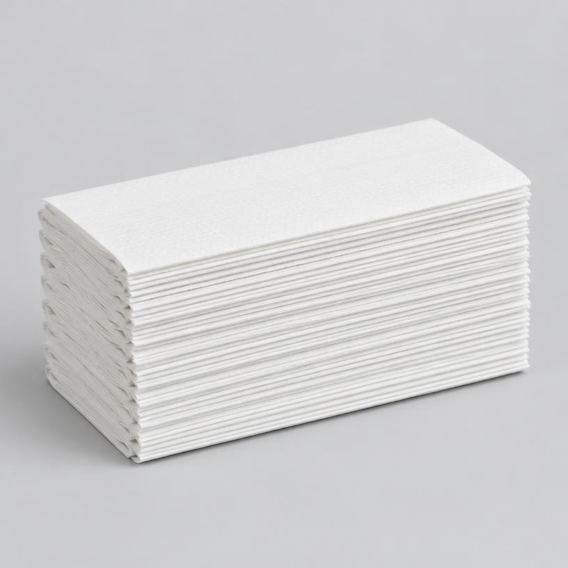 Folded paper hand towels